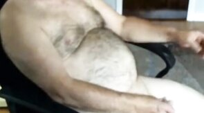 handsome hairy dad jerking off