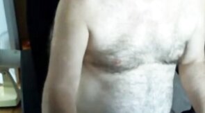 handsome hairy dad jerking off