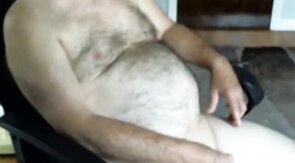 handsome hairy dad jerking off