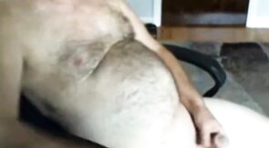 handsome hairy dad jerking off