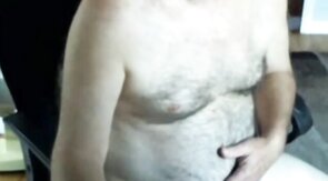 handsome hairy dad jerking off