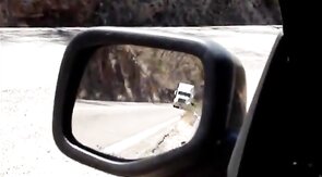 Com o primo em viagem de  carro para Paraiba