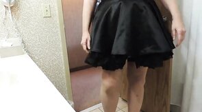 Sissy Ray in Purple Corset and Black Maids Skirt