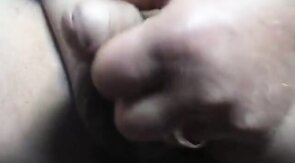 71 yrold Grandpa #234 uncut cum close solo wank mature penis