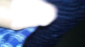 big fat plum headed cock snakes its way out of pajama pants