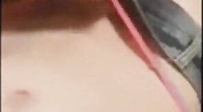 Stroking in tight jeans shorts