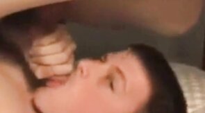 Self sucking twink cums on his face