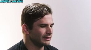 Horny solo jock with tattoos masturbates cock after cas