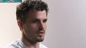 Real solo jock with buttplug masturbates cock after cas