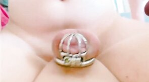 Sissygasm - cuming in chastity