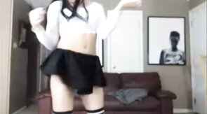 Crossdresser on cam big cock hot