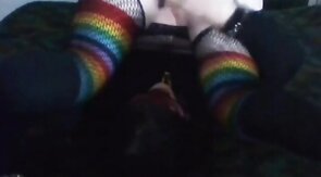 shemale big balls nely big ass tranny self facial