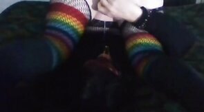 shemale big balls nely big ass tranny self facial