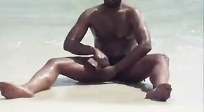 jerking off at the beach