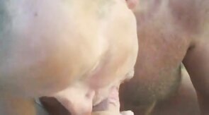 Daddy takes a stroll and blows the cameraman