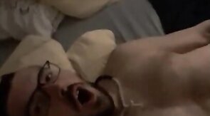 Serbian Boy plays with his black dildo!