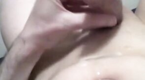 Extremely horny and cumming on my thigh