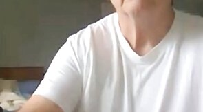 old man jerking his big dick