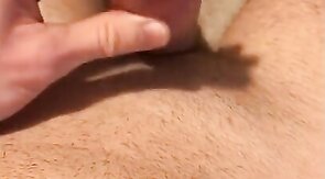 German hot eging and moaning with sperm at the end