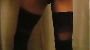 Slutty Sissy Tease & Spank in Stockings