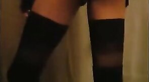 Slutty Sissy Tease & Spank in Stockings