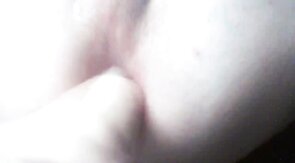 Twink using Cum as lube