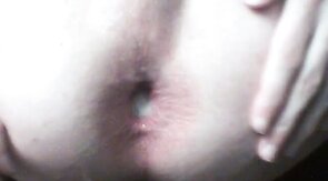Twink using Cum as lube
