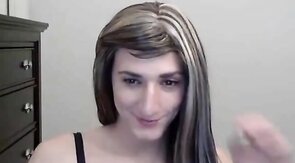 Cute crossdresser tease