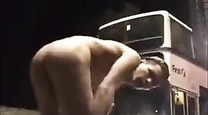 Guy Exhibitionist showing it all on busy streets
