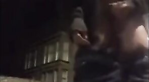 Guy Exhibitionist showing it all on busy streets