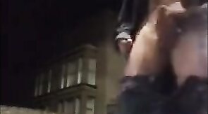 Guy Exhibitionist showing it all on busy streets