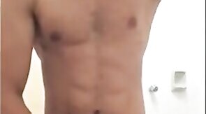 Indian Twink Strokes His Big Cock