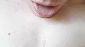 Amateur Creamy Close-Up: Slow-Mo Cum Swallowing!