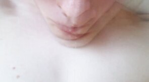 Amateur Creamy Close-Up: Slow-Mo Cum Swallowing!