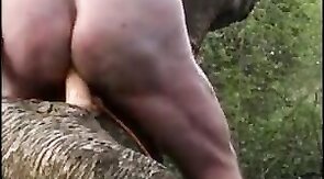 Outdoor Anal Fun with Sex Toys for Amateur Bear Couple