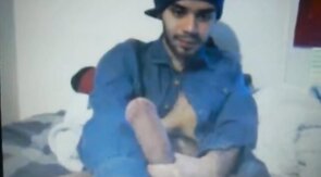 Huge Dick Latin Guy's Hot Cum Load