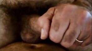 Older Man Rides Gardener's Cock Bareback and Cums Hard