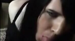 Crossdresser Smokes and Swallows