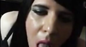 Crossdresser Smokes and Swallows