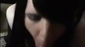 Crossdresser Smokes and Swallows