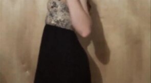 Twink Crossdresser Strips in Dress and Panties