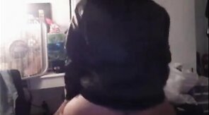 Chubby Crossdresser Shakes His Booty