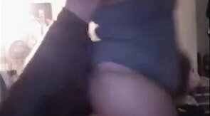 Chubby Crossdresser Shakes His Booty