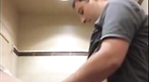 Black Thief Pounded by White Manager in Restroom