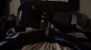 Twink's Kinky Latex Self-Bondage Session with a Sex Toy