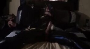 Twink's Kinky Latex Self-Bondage Session with a Sex Toy