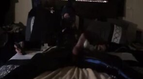 Twink's Kinky Latex Self-Bondage Session with a Sex Toy