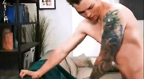 Big Cock Amateur Fucks Buddy, Reaches Around for Gaping Hole