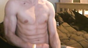 Muscular Twink Jacks Off His Big Cock