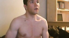 Muscular Twink Jacks Off His Big Cock